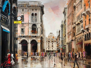 By Palette Knife Painting - milano KG by knife